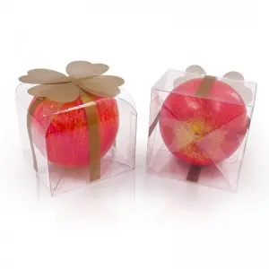 Custom Small Square Transparent ClearPET PVC Packaging Plastic Party Favor Box For Cupcake