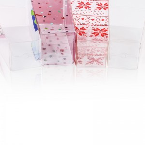 Full Color Printing Plastic Packaging Box Custom Design Plastic Pvc Pet Folding Box For Christmas Gift