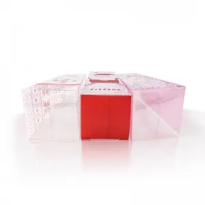Full Color Printing Plastic Packaging Box Custom Design Plastic Pvc Pet Folding Box For Christmas Gift