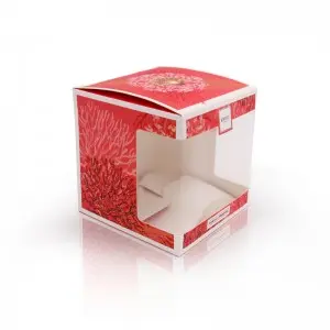 Multi Size Square Cardboard Window Box Packing Gift Paper Boxes with pvc window for Candy Cake  Cookie