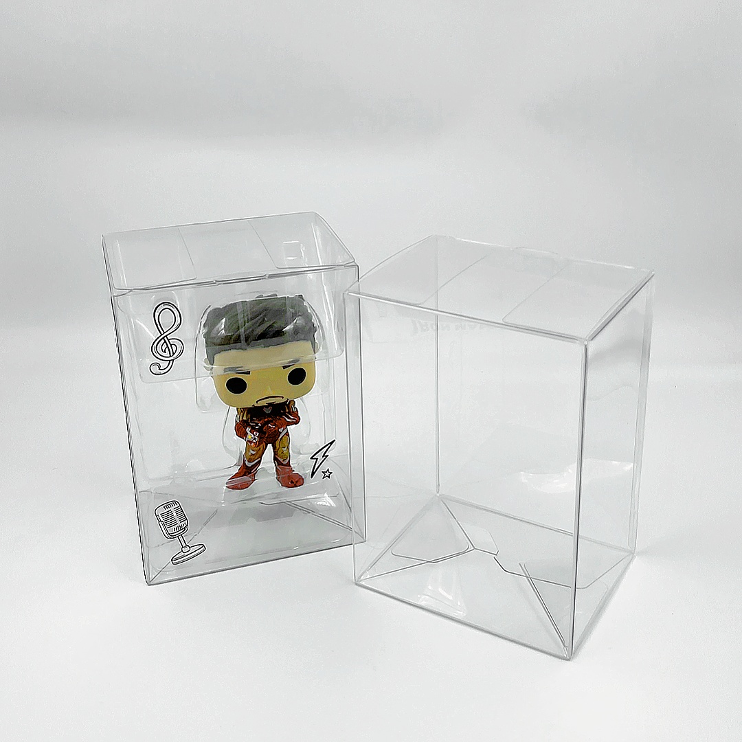 Low MOQ Wholesale 4″ 6″ 0.35mm 0.5mm Protector PET Boxes Funkos Poped Protector Transparent Toy Box Featured Image