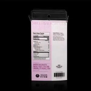 Custom Printing Logo Foldable Clear PET Plastic Box Packaging Transparent Tuck Box For Candy Packaging Box