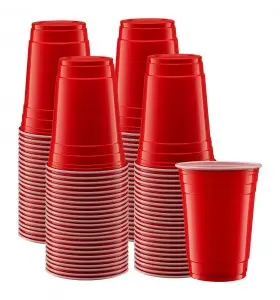 16OZ Red Party Cups Wholesale Customize Logo PP Plastic Cup
