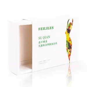 Custom Logo Premium Luxury Sliding Cover Rigid Cardboard Paper Packaging Gift Small Drawer Box With Ribbon