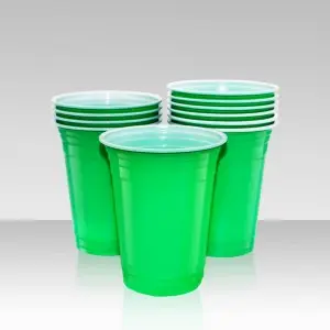 Personalized Brand Logo Reusable 16oz Red PP Plastic Party Cups Disposable Drinking Cups for Birthday Celebrations