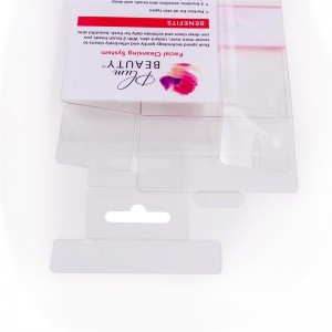 Hot sale customized clear transparent printed plastic pvc box package small plastic Cosmetics case packaging box