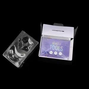 Custom Printed Cosmetic Cute Clear Plastic Box For Sponge Makeup Packaging Boxes