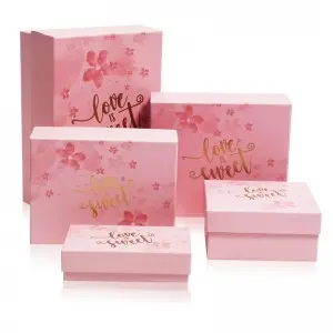 Custom Printed Boxes Cardboard Paper Gift Packaging lId and base for gift and jewelry