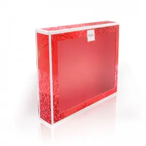 White Kraft Coated Printed Packaging Baking Food Gift Paper Dispaly Box With Pvc Window