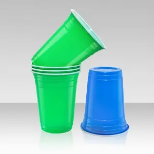 Personalized Brand Logo Reusable 16oz Red PP Plastic Party Cups Disposable Drinking Cups for Birthday Celebrations