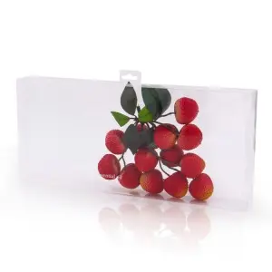 Custom Christmas Plastic Boxes Clear PET Candy Chocolate Favor Apple Gift Box Food Packaging