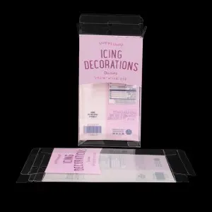 Custom Printing Logo Foldable Clear PET Plastic Box Packaging Transparent Tuck Box For Candy Packaging Box