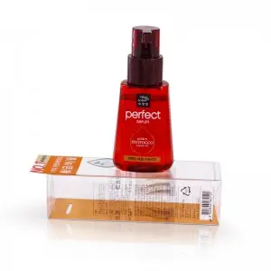 Auto Bottom Lock Transparent Boxes Packaging Printing Color Cosmetics Plastic Hair Oil Bottle Packaging Box