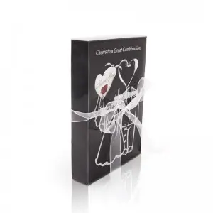 Transparent PVC Window White Rigid Cardboard Magnetic Closure Custom Packaging Square Gift Box with Clear Lid