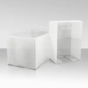 Custom Size Folding Transparent Plastic PVC Makeup Sponge Packaging Collapsible Clear Plastic Box