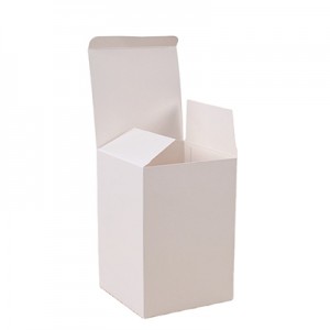 White Cardboard Paper Packages White Box Packaging with Glossy Flim