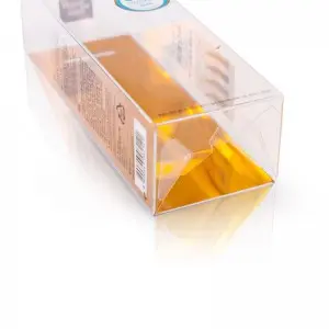 Auto Bottom Lock Transparent Boxes Packaging Printing Color Cosmetics Plastic Hair Oil Bottle Packaging Box