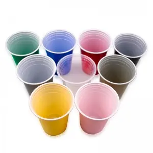 16oz Disposable Plastic Cups Food Grade PP Multiple Colors Party Cups with Customize Logo Printing