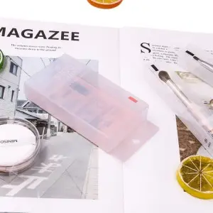 Customized clear plastic makeup puff makeup tool beauty sponge blender packaging folding box with hanger