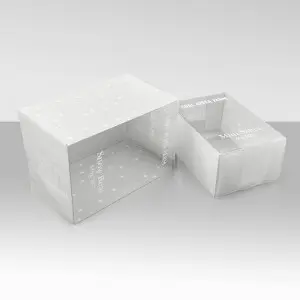 Custom Size Folding Transparent Plastic PVC Makeup Sponge Packaging Collapsible Clear Plastic Box