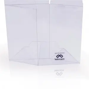 Eco-friendly Clear Custom Transparent PVC PET Plastic Boxes 4″ protectors .5mm Case Toys Packaging Hard Box