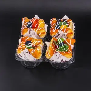 Disposable Blister plastic food container cake box food tray packaging custom packing manufacturing