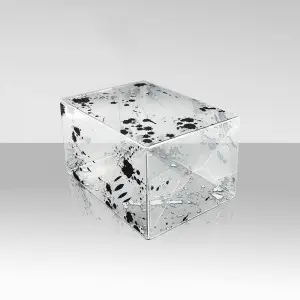 Custom Logo 4 Inch Funko Pop Protector Black Printing Plastic Clear Box Blood Splattered Toy Packaging With Auto Bottom
