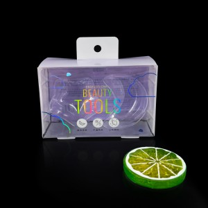 Custom Printed Cosmetic Cute Clear Plastic Box For Sponge Makeup Packaging Boxes