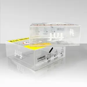 Clear Pvc Plastic Folding Packaging Box for Food Milk Tea packaging solution