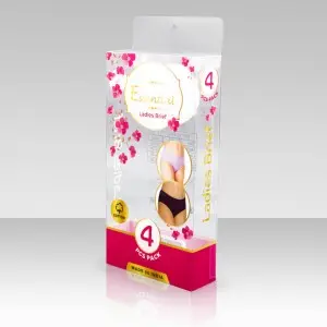 kailiou Custom Womens mens retail underwear plastic packaging box transparent PP plastic box