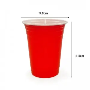 16OZ Red Party Cups Wholesale Customize Logo PP Plastic Cup