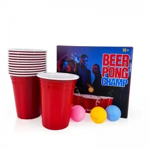 Custom Reusable 16oz red 24 party cups Beer Pong Set Outdoor Drinking Games