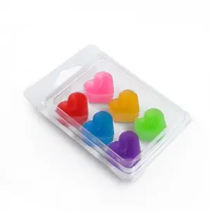 Wax Melt Clamshells Plastic Clear Blister Heart Wax Melt Clamshell Plastic Clear Blister Heart Wax Candle Mold