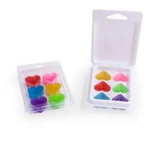 Customized Clear PVC/PET Square Shape 12  6cavity Wax Melts Clamshell Plastic Packaging Blister Tray With Hanger Wholesale