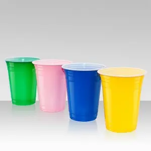 Customize Logo 16oz Red Color Disposable Plastic Beer Cup Party Cup
