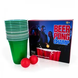 Custom Reusable 16oz red 24 party cups Beer Pong Set Outdoor Drinking Games