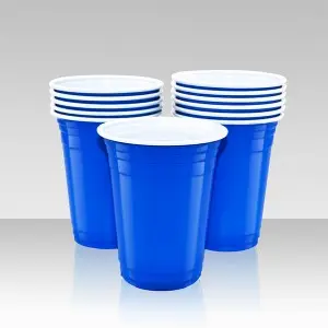 Customize Logo 16oz Red Color Disposable Plastic Beer Cup Party Cup
