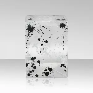 Custom Logo 4 Inch Funko Pop Protector Black Printing Plastic Clear Box Blood Splattered Toy Packaging With Auto Bottom