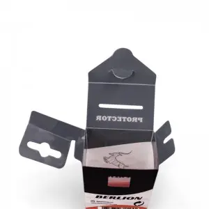 Custom Printed Pet Plastic Gift Boxes With Clear Acetate Window For Cosmetic And Personal Care With Hanger