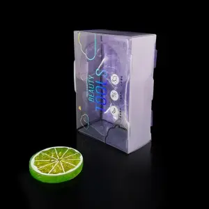 Custom Printed Cosmetic Cute Clear Plastic Box For Sponge Makeup Packaging Boxes