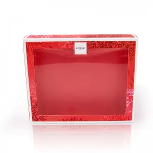 White Kraft Coated Printed Packaging Baking Food Gift Paper Dispaly Box With Pvc Window