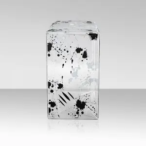 Custom Logo 4 Inch Funko Pop Protector Black Printing Plastic Clear Box Blood Splattered Toy Packaging With Auto Bottom